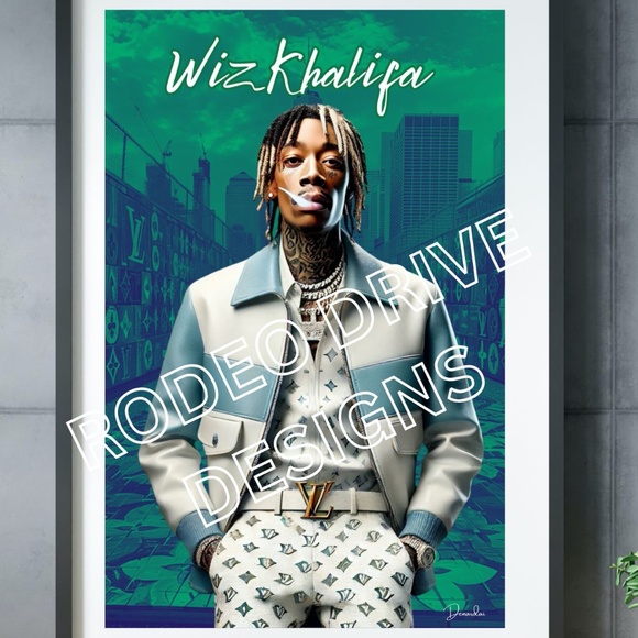 Wiz Khalifa Poster Print 11x17 Hip Hop Legend Wiz Khalifa Wall Artwork - Picture 1 of 2